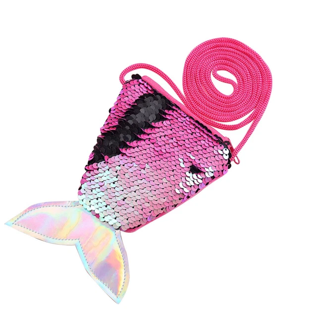 10 Sacs Sirène Paillettes Enfants - Porte-monnaie Mini Sac Bandoulière