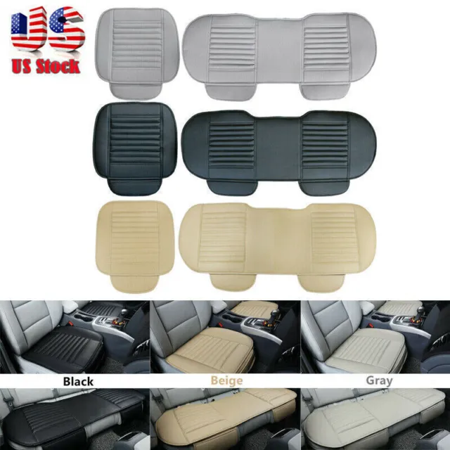 2XUNIVERSAL CAR SEAT Cover PU Leather 3D Breathable Pad Mat for Auto Chair  Black $13.99 - PicClick