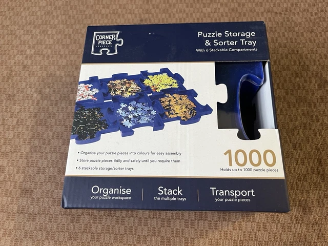 Ifundom Puzzle-Sortiertablett Aus Filz, 30x24 Cm – Stapelbar, Für Puzzleteile, Bausteine & Perlen, Dunkelgrau