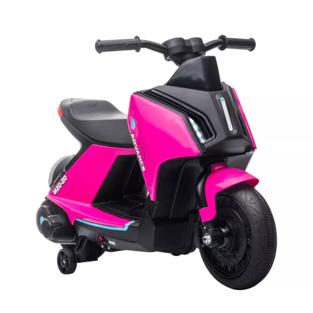 HOMCOM Moto per Bambini Elettrica 6V Velocità 1.5-2.5km/h Fari LED e Musica