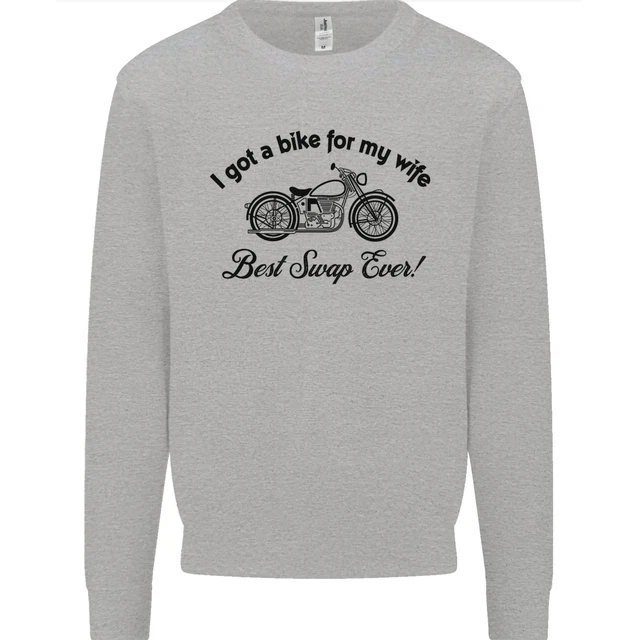Wife Funny Motorbike Biker Motorcycle Mens Sweatshirt Jumper