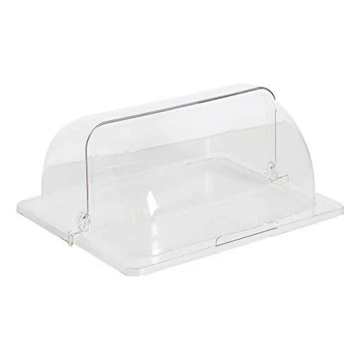 DOITOOL Chafing Dish Cover Roll Top Bakery Pan Display Cover Plastic Clear De...