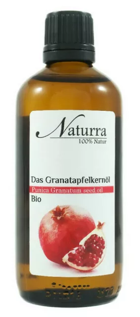 Granatapfelkernöl Bio unraffiniert kaltgepresst nativ 100ml Glas Naturkosmetik