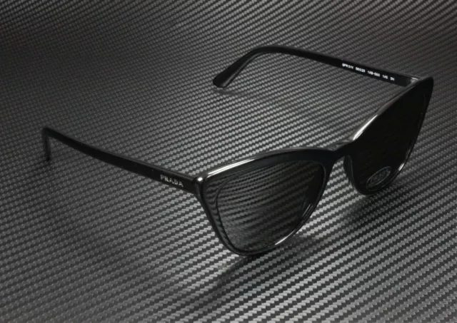 PRADA PR 01VS 1AB5S0 Black Gray Cat Eye Women's 56 mm Sunglasses 3