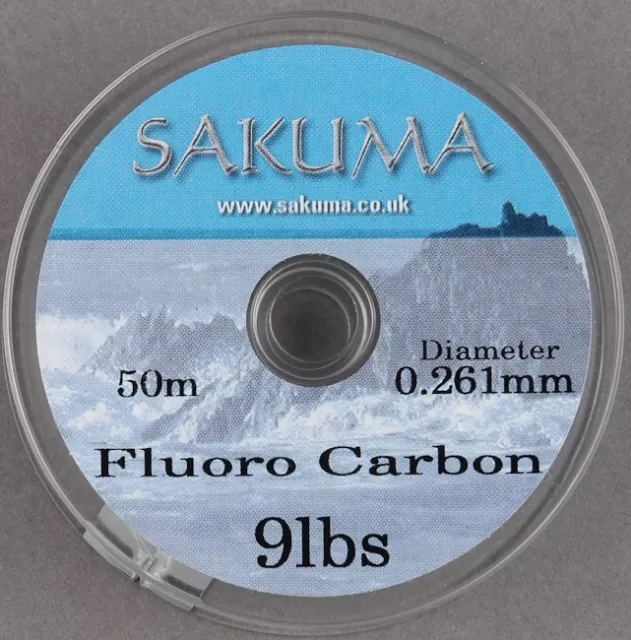Sakuma Fluorocarbon (Clear) - 50M - All Breaking Strains