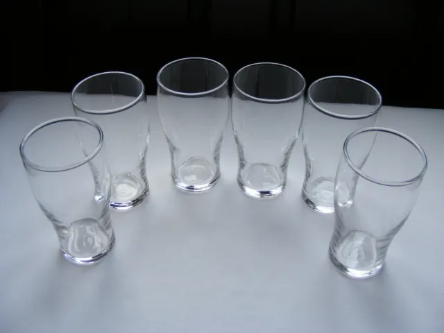 6 x Small Vintage Old Fashioned Clear Glass Water Juice Tumblers