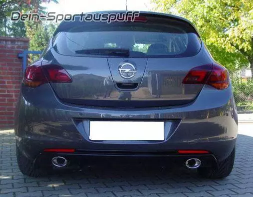 Ulter Duplex Scarico Sportivo Opel Astra J 09- 95x65mm Ovale Arrotolato