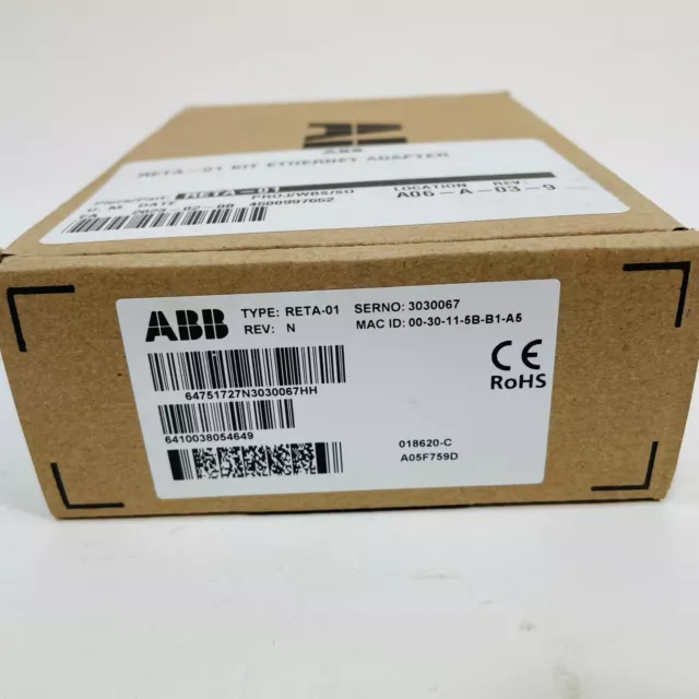 New ABB RETA-01 Rev N Ethernet Adapter NEW 1PC
