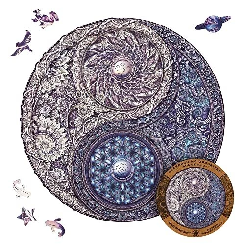 Original Wooden Jigsaw Puzzles - Mandala 200 pcs Medium Overarching Opposites