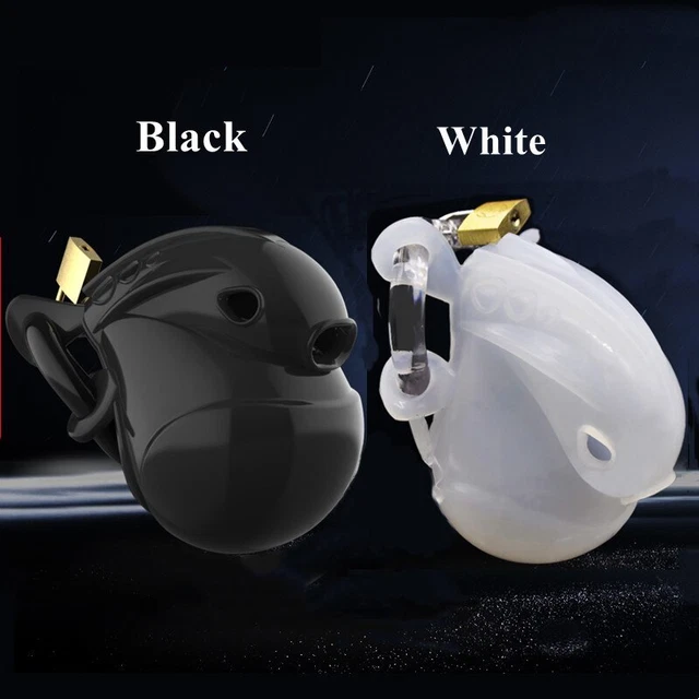 SILICONE CHASTITY CAGE Device Male Fully Restraint Lock Cage Adjustable ...