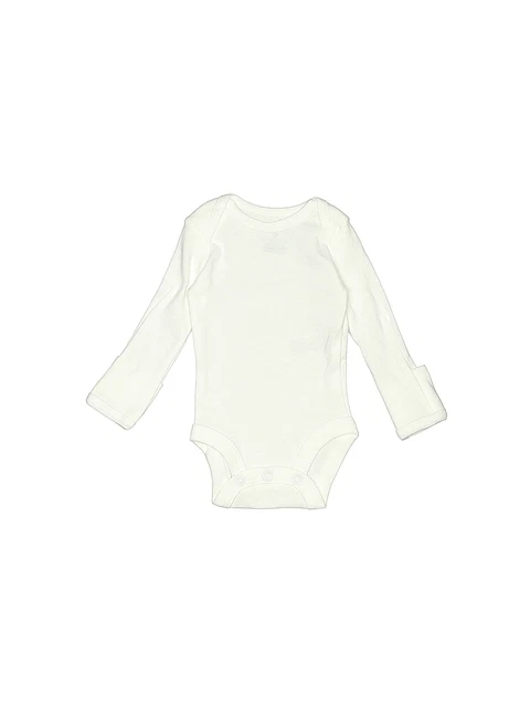 Carter's Boys White Long Sleeve Bodysuit Preemie/Up to 7 lb.