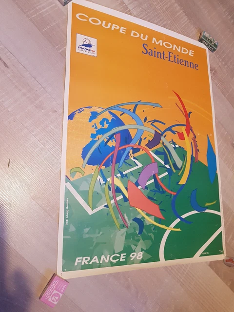 Affiche Originale Coupe Du Monde France 1998 – Saint-Denis – Vintage