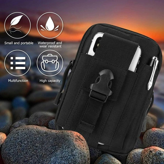 Men Tactical Waist Fanny Pack Belt Bag Camping Hiking Pouch Wallet Phone Pocket