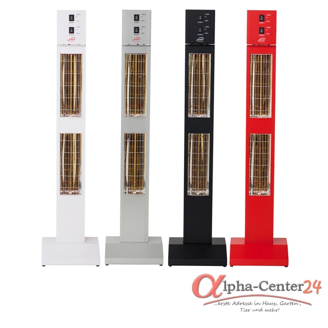 Infrarot Heizstrahler Burda Smart Tower IP24, Weiß, 3000 W in 4 Farben