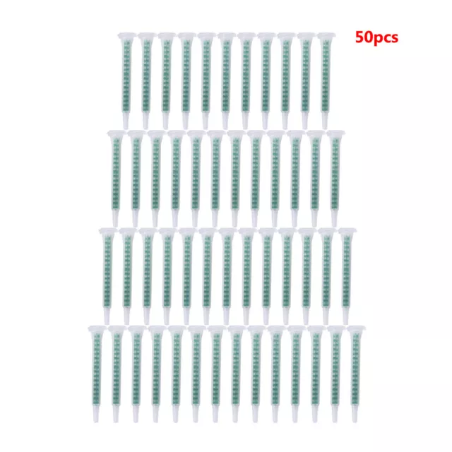 50pcs 83mm Resin AB Glue Static Mixer Syringes Useful Liquid Mixing Nozzle Tube 2