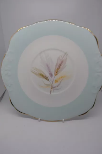 Sutherland Cake Plate Pale Green White Bone China 1st Quality Vintage British