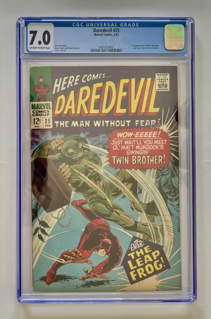 Daredevil #25 CGC 7.0 Marvel Comics 1967  1st app' of Mike Murdoch