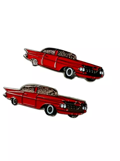 Custom Made Cufflinks Vintage Cars 1959 Chevrolet Chevelle Chevy Coupe Gold Auto