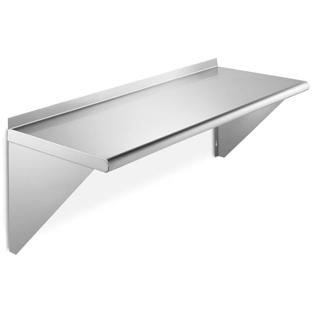 Stainless Steel 18" x 48" 16GA Commercial Kitchen Wall Shelf Restaurant Shelving