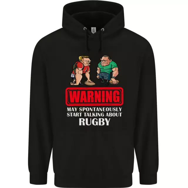 Maggio Start Talking About Rugby Player Divertente Uomo Felpa