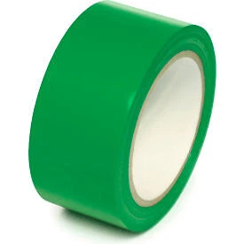 Floor Marking Aisle Tape, Green, 2"W x 108'L Roll, PST211 Top Tape And  Label
