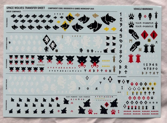 WARHAMMER 40K LUPI Spaziali Lupo Marina Decalcomania Foglio Trasferimento X 1 N.: 99510101103 EUR 3,36 - IT - Foto 11