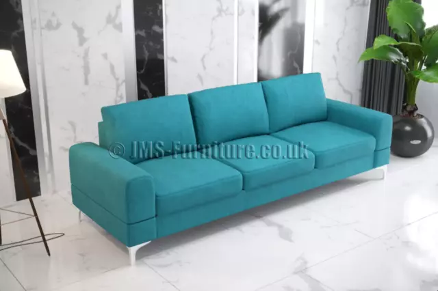 ANGIE DL - 250cm - Sofa -  White or Black  Faux Leather  or Fabric !!! 3