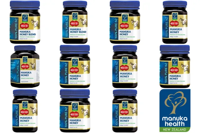 Manuka Health Manuka Honey MGO 30+ 100+ 250+ 400+ 550+ - All Sizes