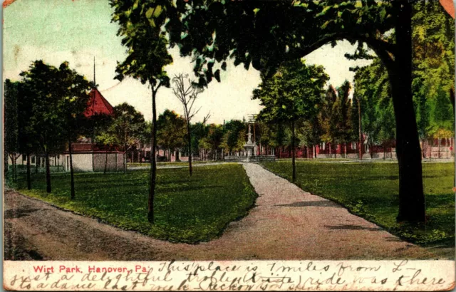 Wirt Park Hanover Pennsylvania PA 1911 DB Postcard Anglo American Card Co