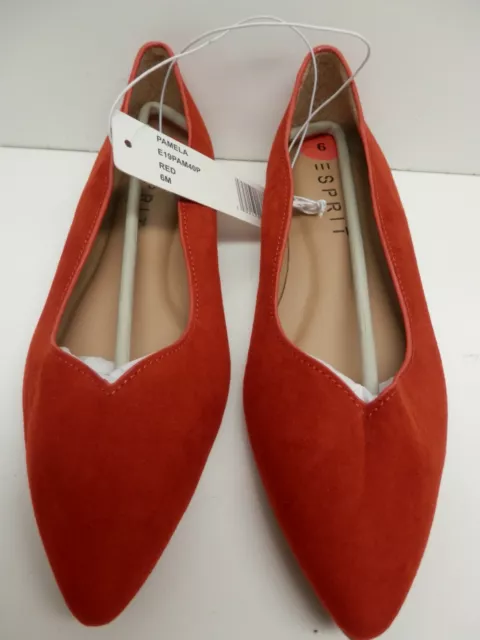 Sprit Pamela Pointed Toe Flats Shoe Size Us 6 M Red