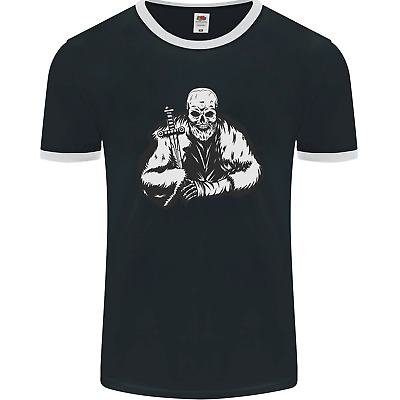 Viking Skull & Sword Thor Valhalla Mens Ringer T-Shirt FotL