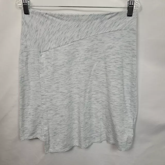Columbia Womens Blurred Line Skirt Elastic Waist Asymmetrical Hem Gray Size M