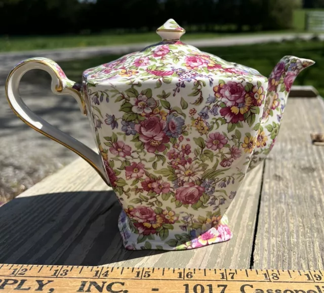 New Royal Winton Grimwades Ltd. England "Summertime" Chintz Teapot