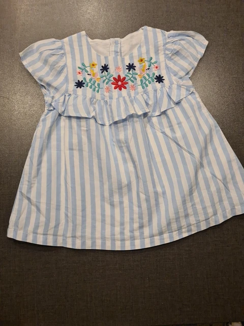 Abito a tunica a tunica ragazza 2-3 anni fronzoli floreali spagnoli estate vestiti carini next da