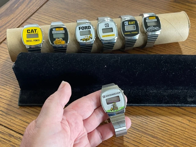 Cat Pacman Logo Digital Watch Caterpillar Mens Salesman Sample