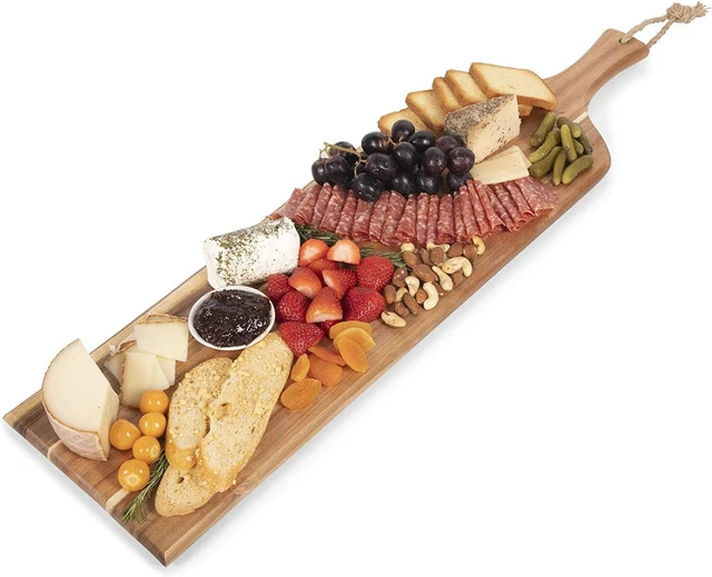 Gallery ACACIA WOOD Serving Board/Charcuterie 23" Board with 3 serving tools NEW