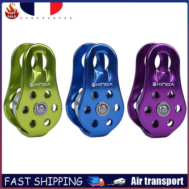 20kn Aluminum Alloy Outdoor Bearing Lifting Climbing Fixed Rope Pulley Equipment