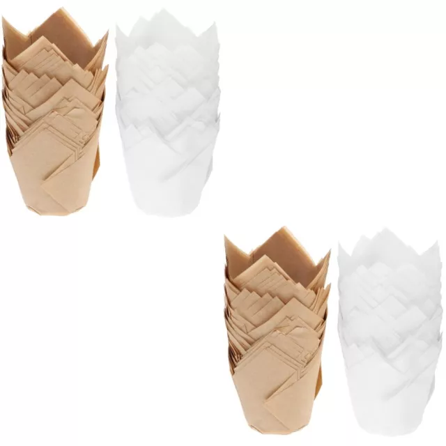 100 piezas Titular creativo de cupcakes muffin tazas hornear tazas de papel