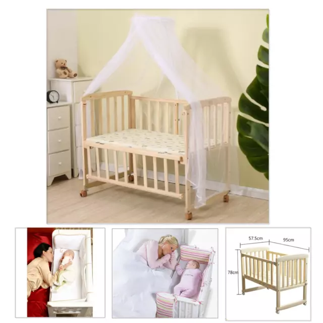 BABY Crib Bedside Cot Bed Wooden  Next to Me From Birth Cot UK