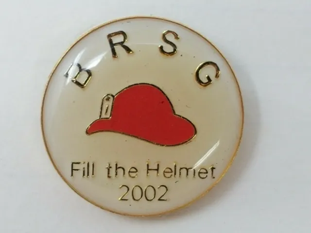 Pin BRSG Fill The Helmet Firefighter Vintage