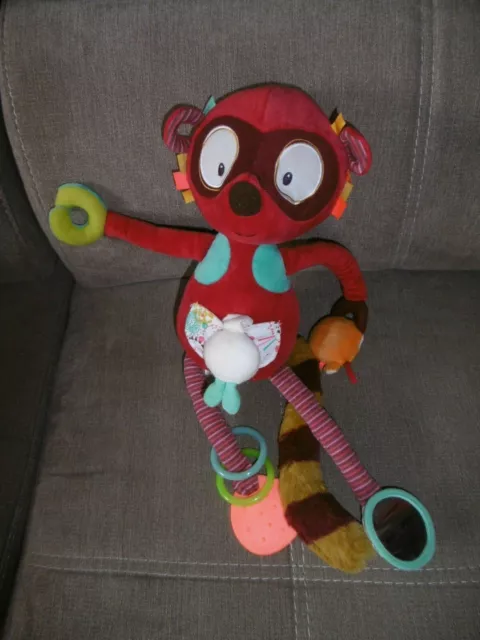 Peluche d'Actvites doudou Georges le lémurien raton laveur LILLIPUTIENS