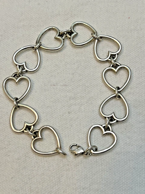 JAMES AVERY RETIRED Open Heart Sterling Silver Link Bracelet