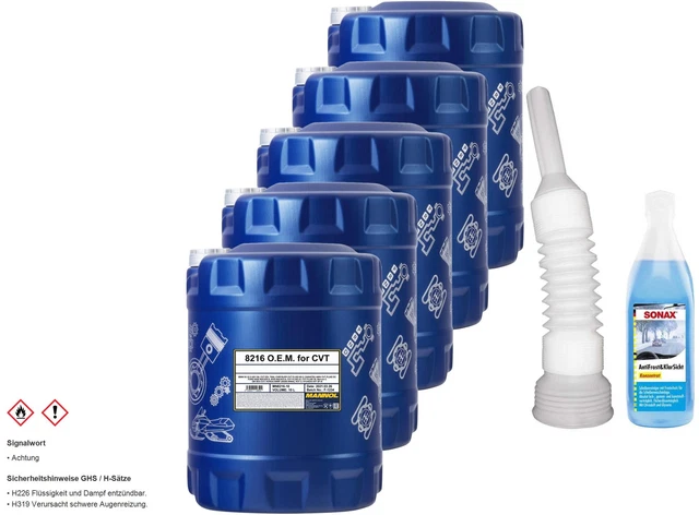 50L mannol 8216 pour Cvt Huile Boîte à Vitesse Automatique de Transmission Incl.