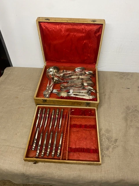 Couverts Deetjen ART DÉCO métal argenté vintage + COFFRET