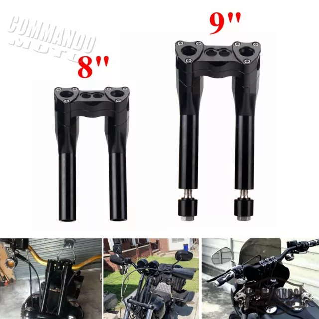 1" Club Style Pullback Handlebar Riser Kit For Harley Dyna Softail Sportster 3