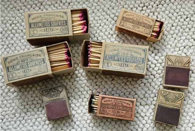 Lot De Boîtes D'allumettes Anciennes - Collection Vintage - Objet Neuf