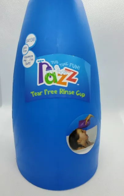 bath time RAZZ Tub Time Fun baby toddler Tear Free Rinse Cup No-BPA  Blue x2