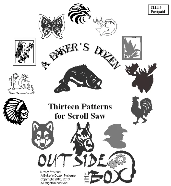 Libro de patrones de sierra de desplazamiento A Baker's Dozen - 8 1/2"" X 11"" por patrones OTB.