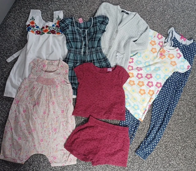 Next / George Etc. Girls Bundle Jumpsuit / Dress / Set / Cardigan - Age 3- 4