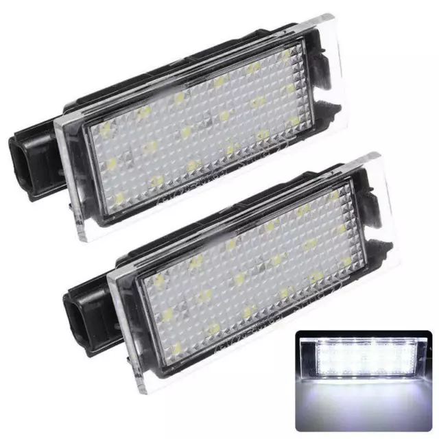 2x LED Licence Number Plate Light For Renault for Clio for Laguna for Twingo